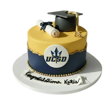 Load image into Gallery viewer, Custom School Logo Grad Cake [3-DAY LEAD TIME]

