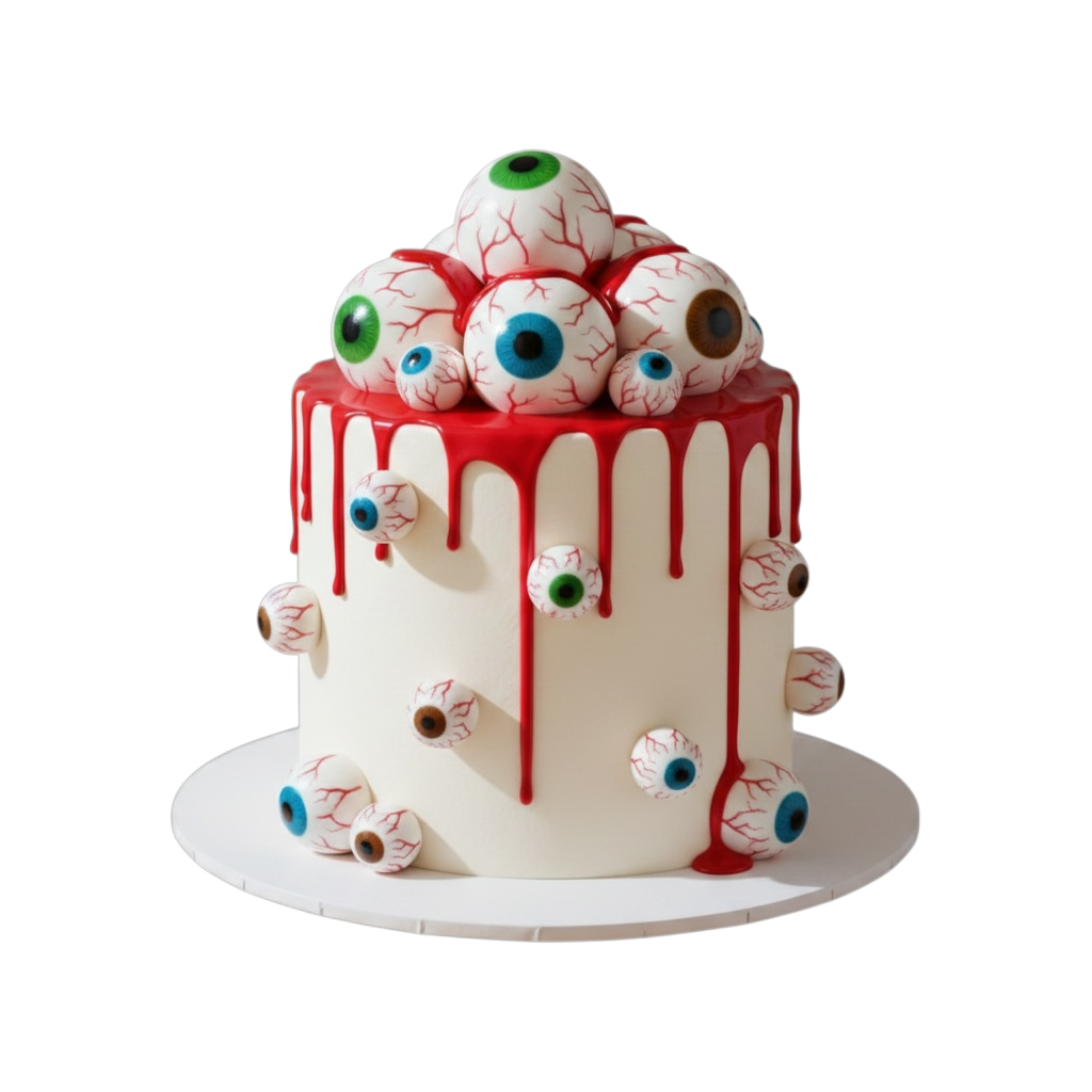 Bloody Eyeballs Cake