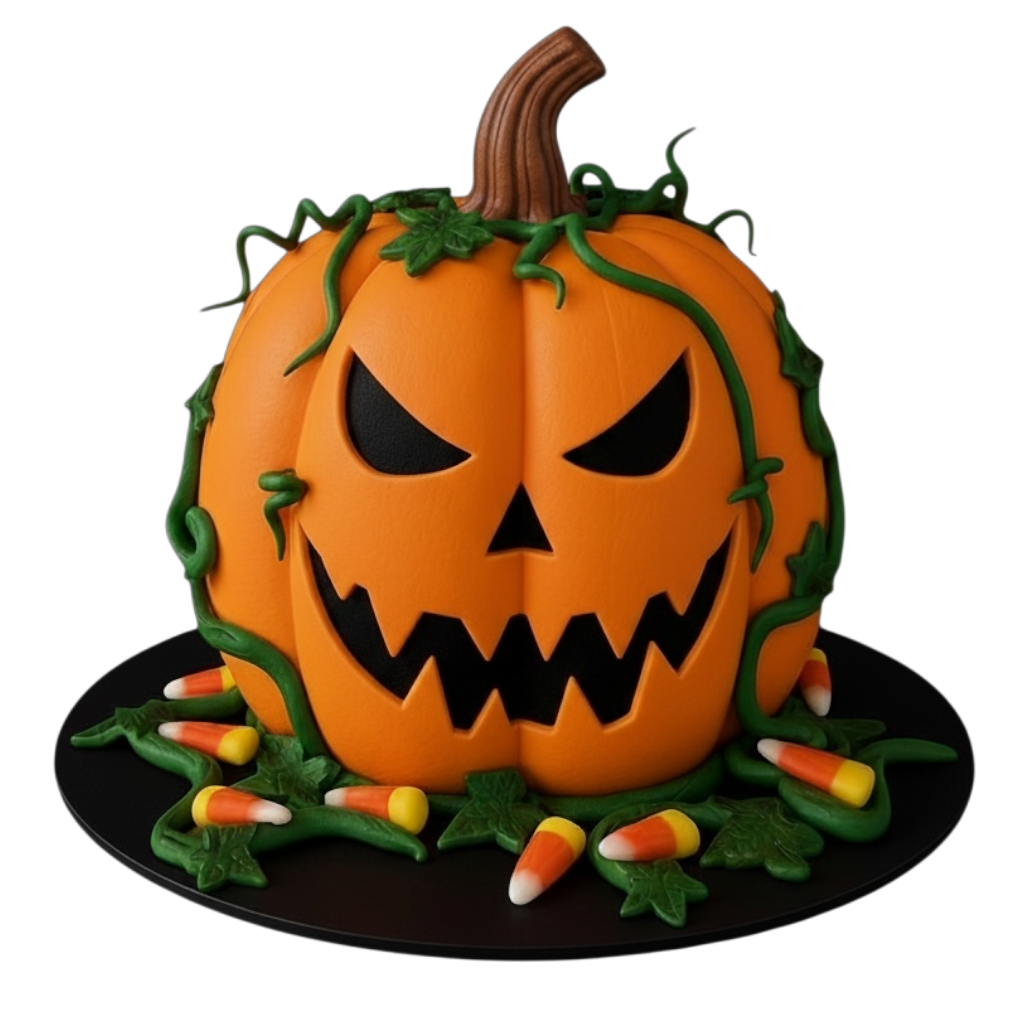 Carved Jack o’ Lantern Bundt Cake