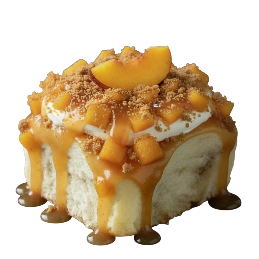 Peach Gobbler Cinnamon Roll (Pop Up)