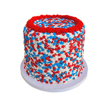 Load image into Gallery viewer, Patriotic Confetti Cake
