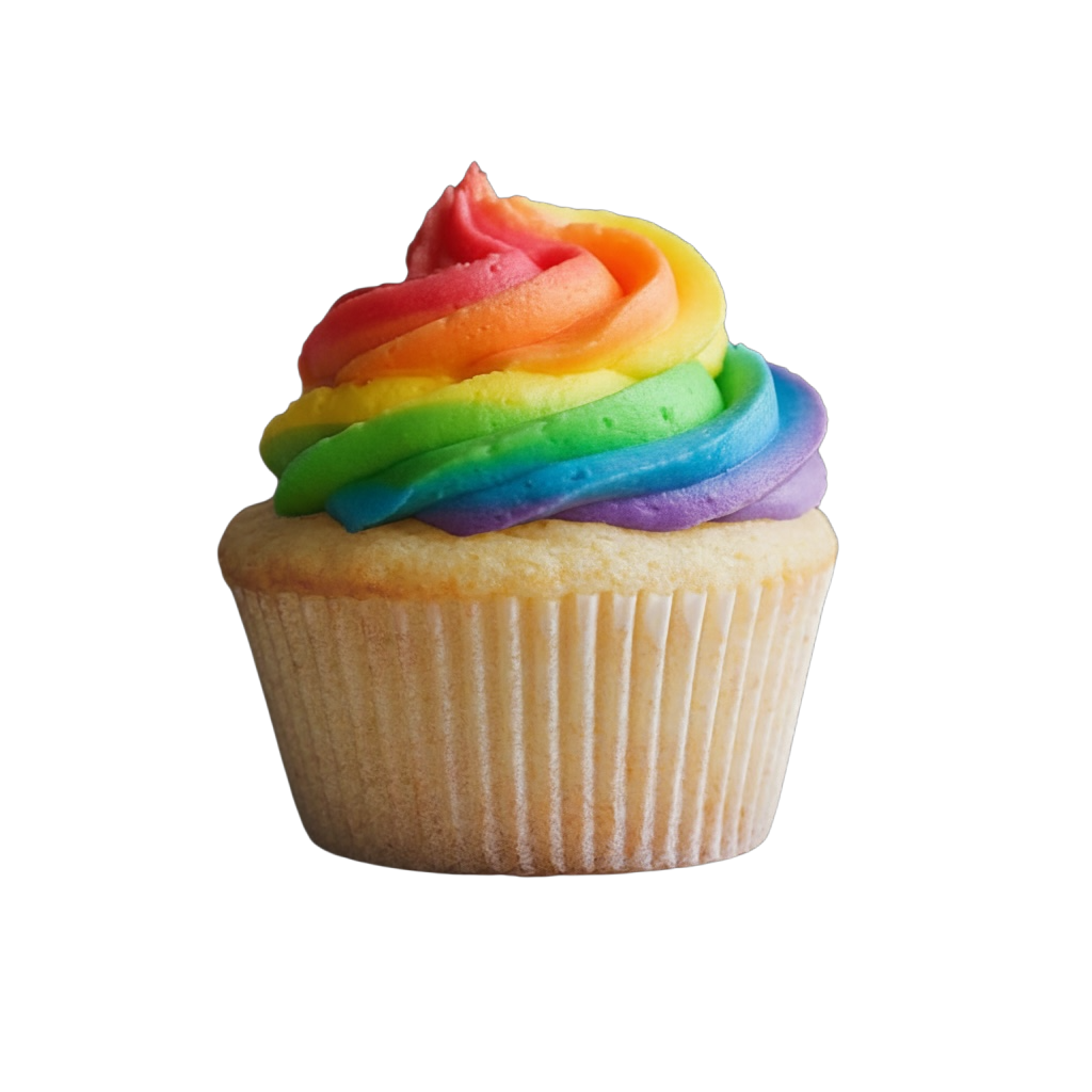 Rainbow Swirl Cupcakes