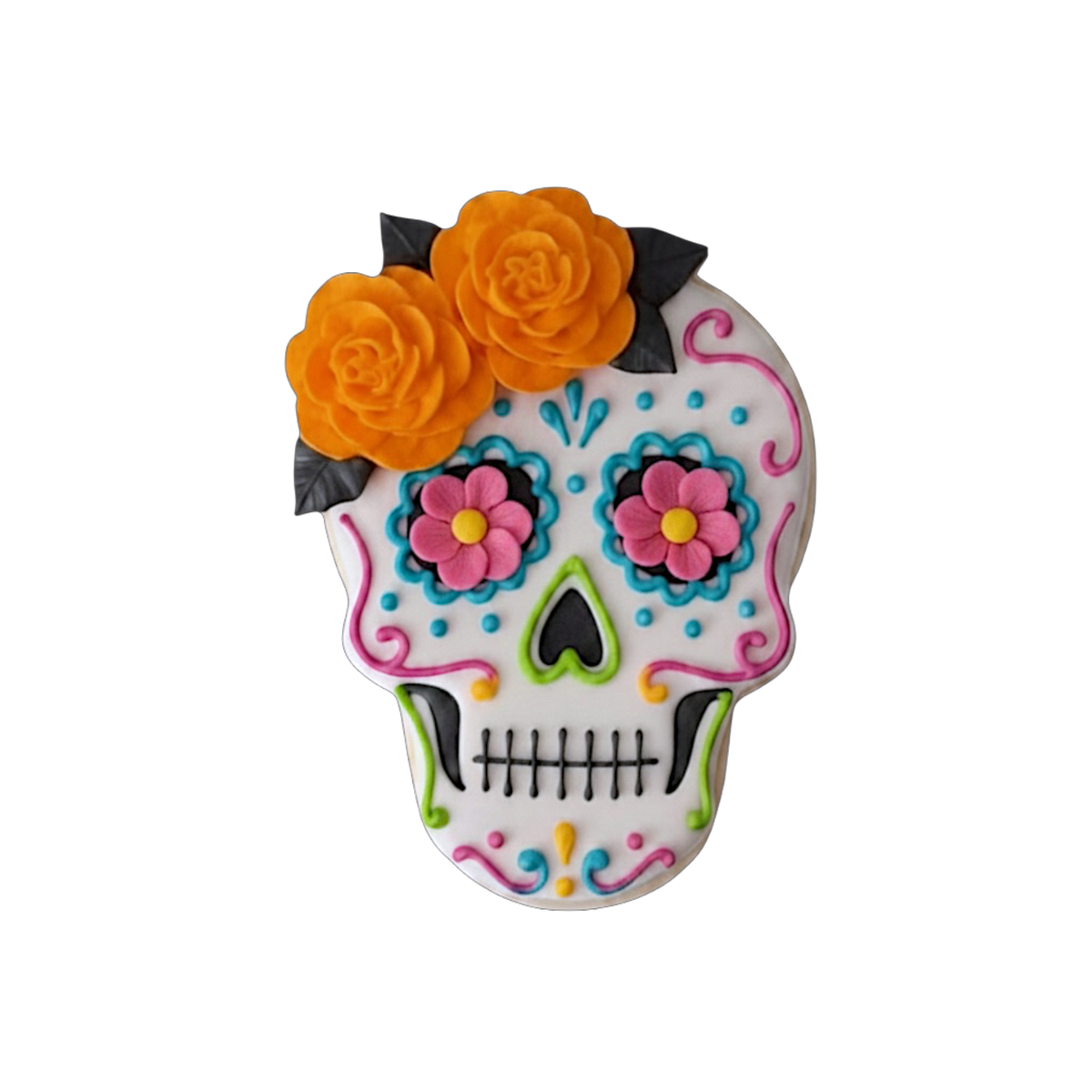 Multicolored Sugar Skull Cookies