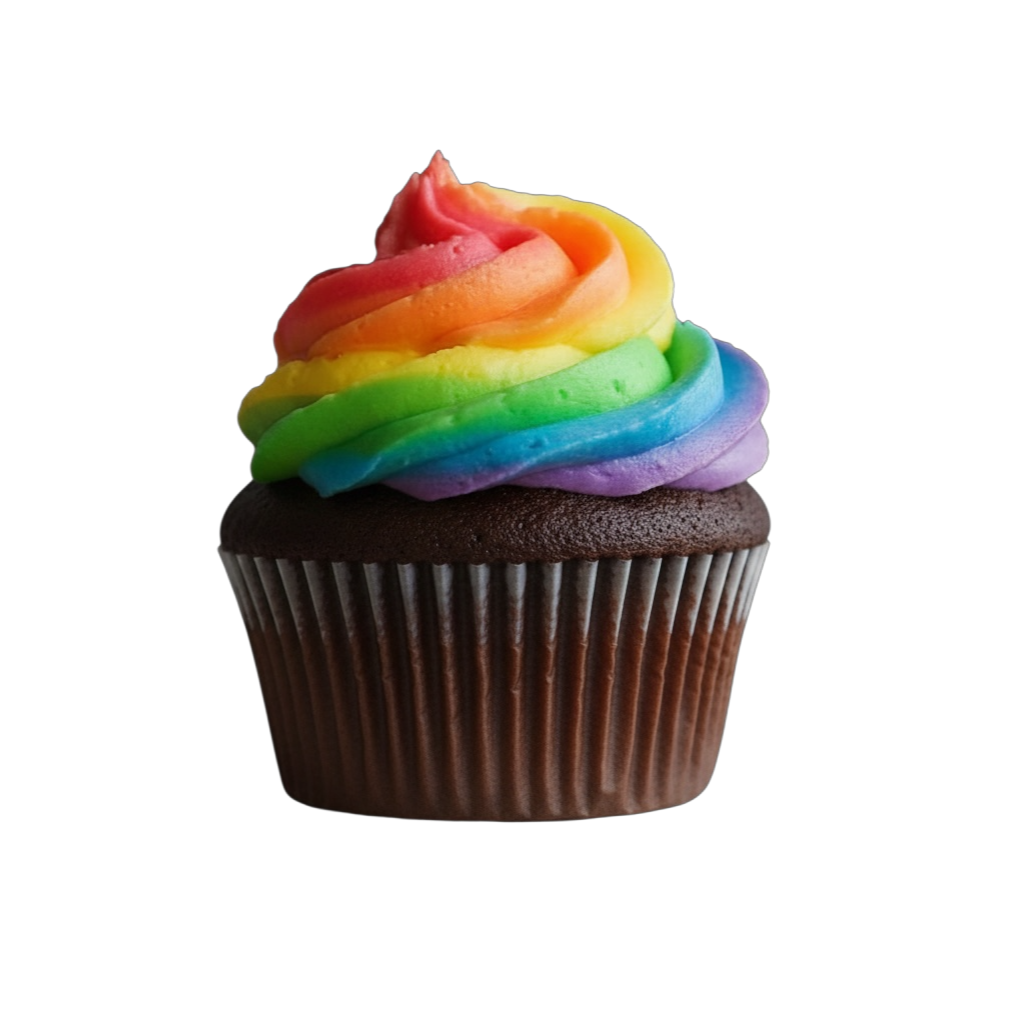 Rainbow Swirl Cupcakes