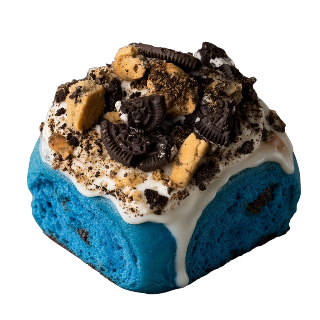 Cookie Monster Cinnamon Rolls