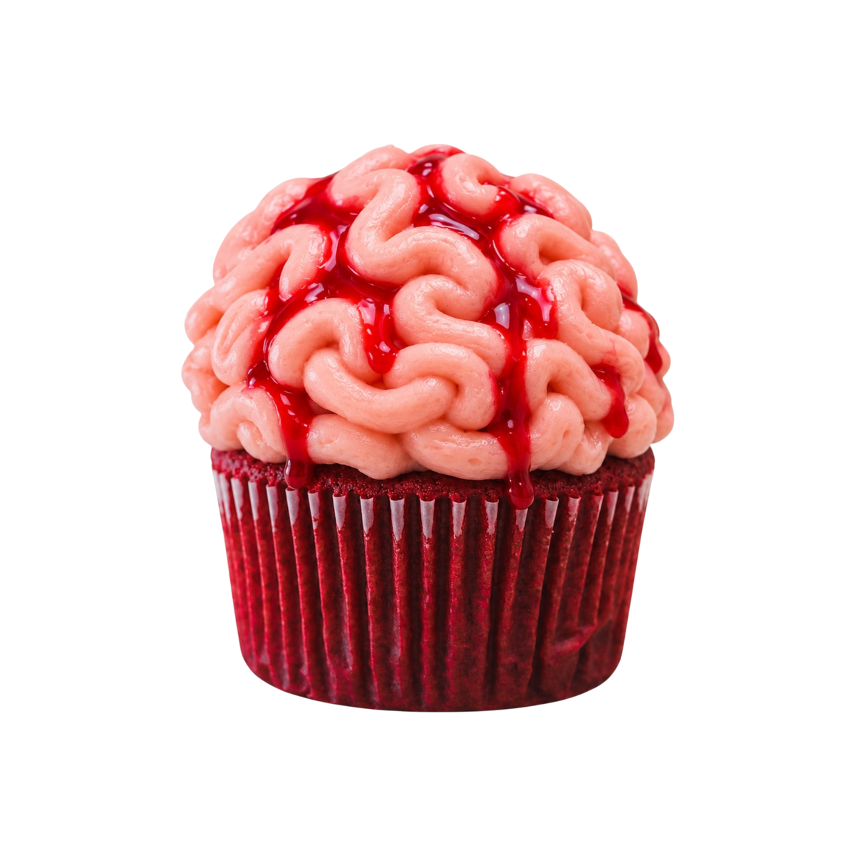 Zombie Brain Cupcakes