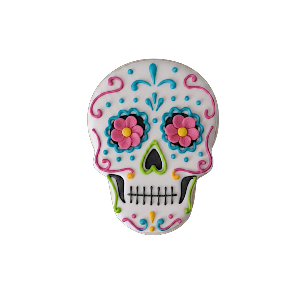 Multicolored Sugar Skull Cookies