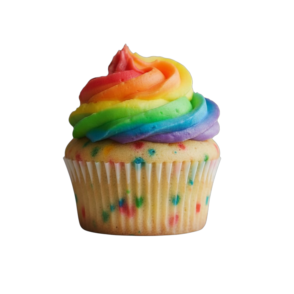 Rainbow Swirl Cupcakes