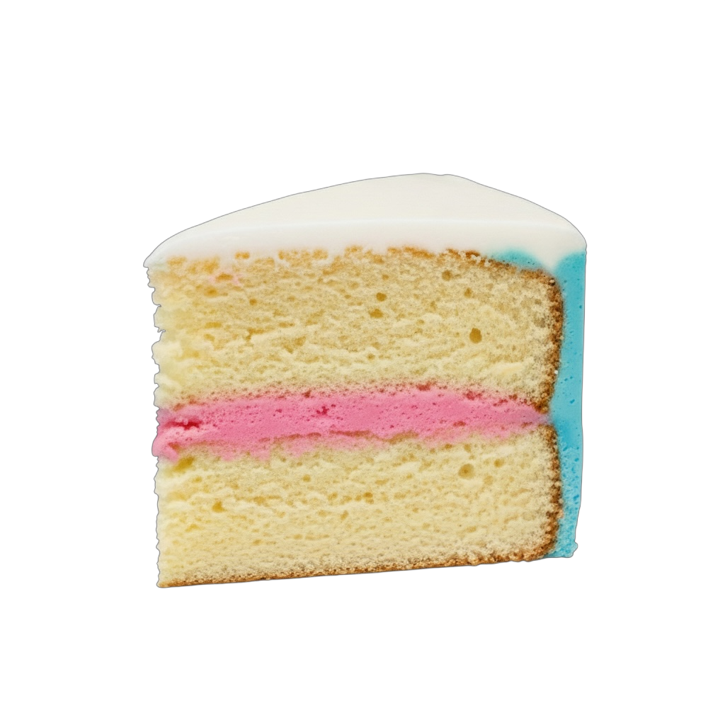 Heart Gender Reveal Cake