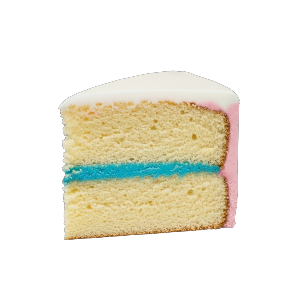 Heart Gender Reveal Cake