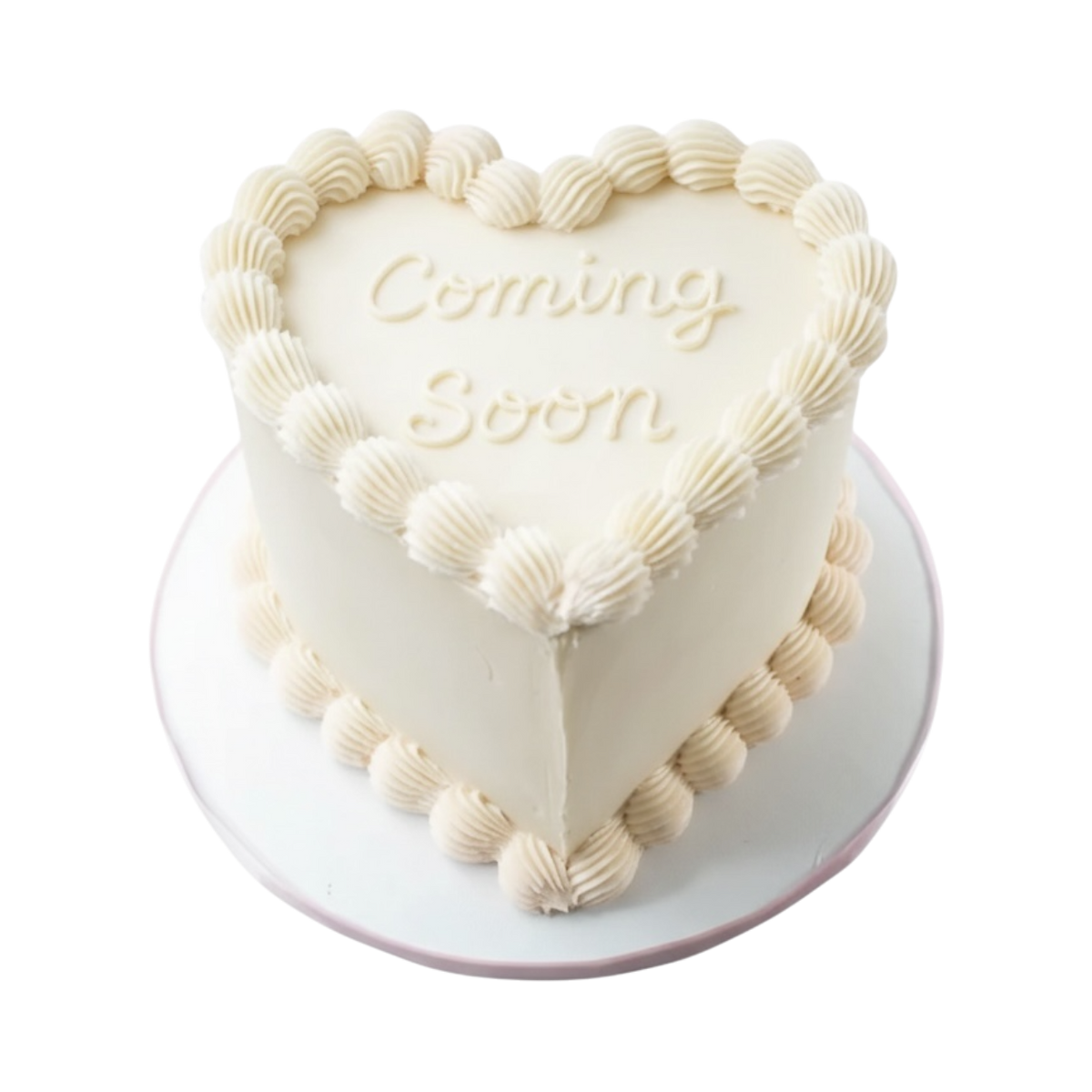 Heart Gender Reveal Cake
