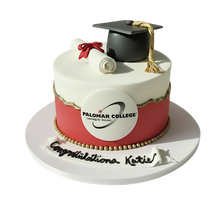 Load image into Gallery viewer, Custom School Logo Grad Cake [3-DAY LEAD TIME]
