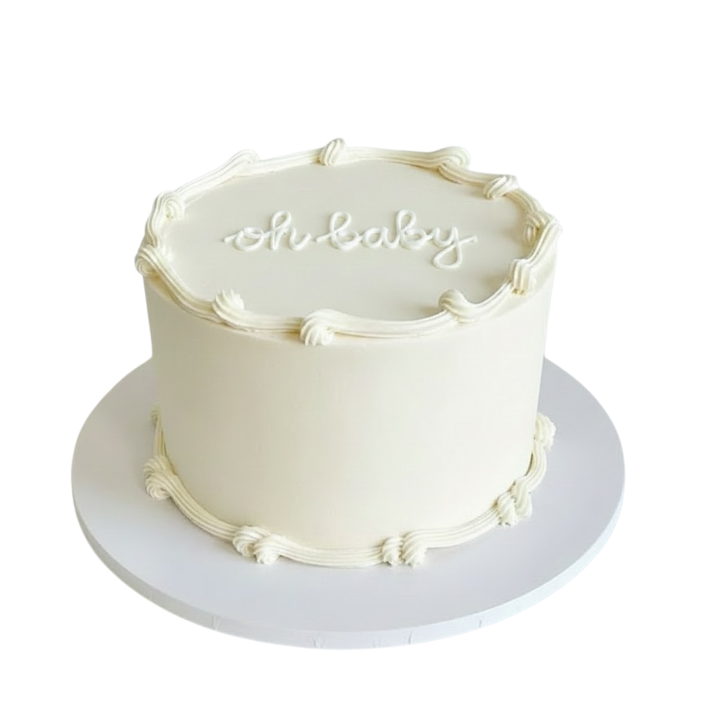 Simple Gender Reveal Cake
