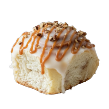 Load image into Gallery viewer, Bourbon Salted Caramel Pecan Cinnamon Rolls
