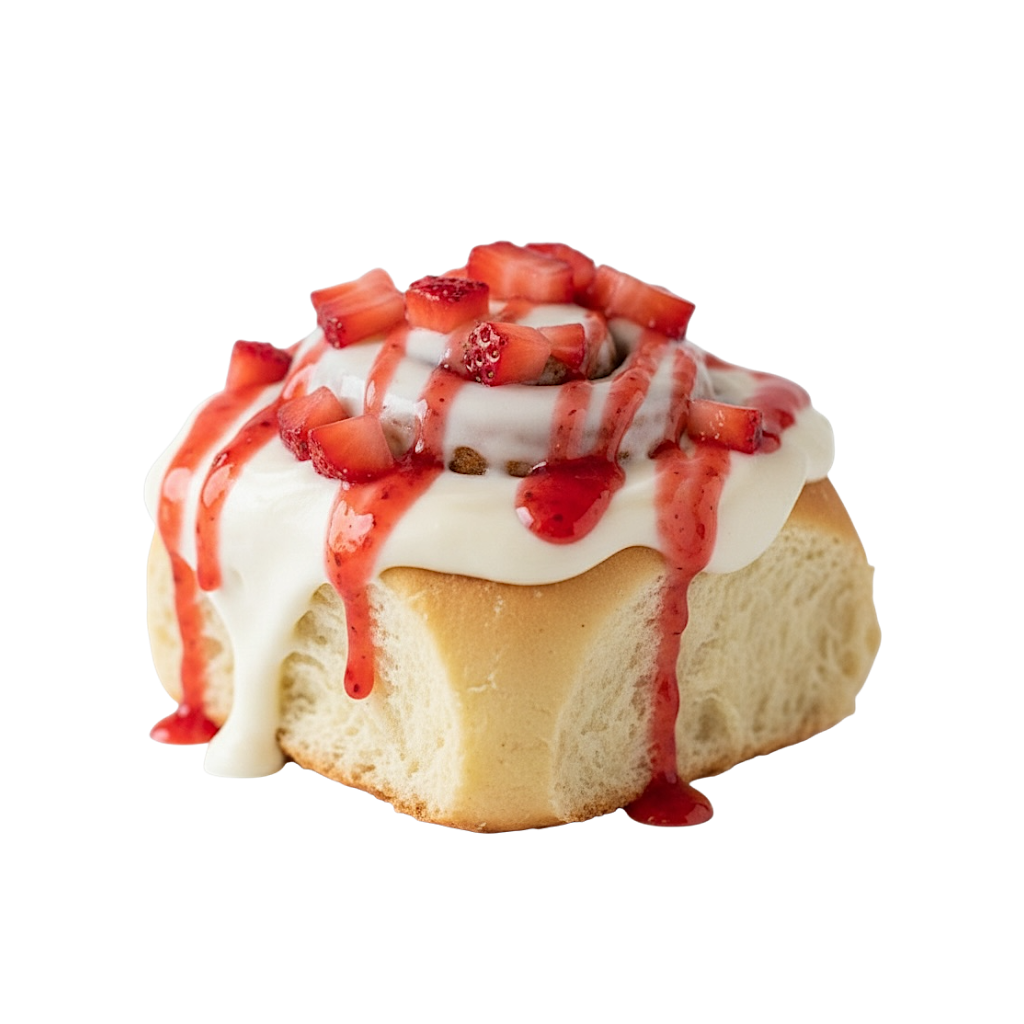 Strawberries & Cream Cinnamon Rolls