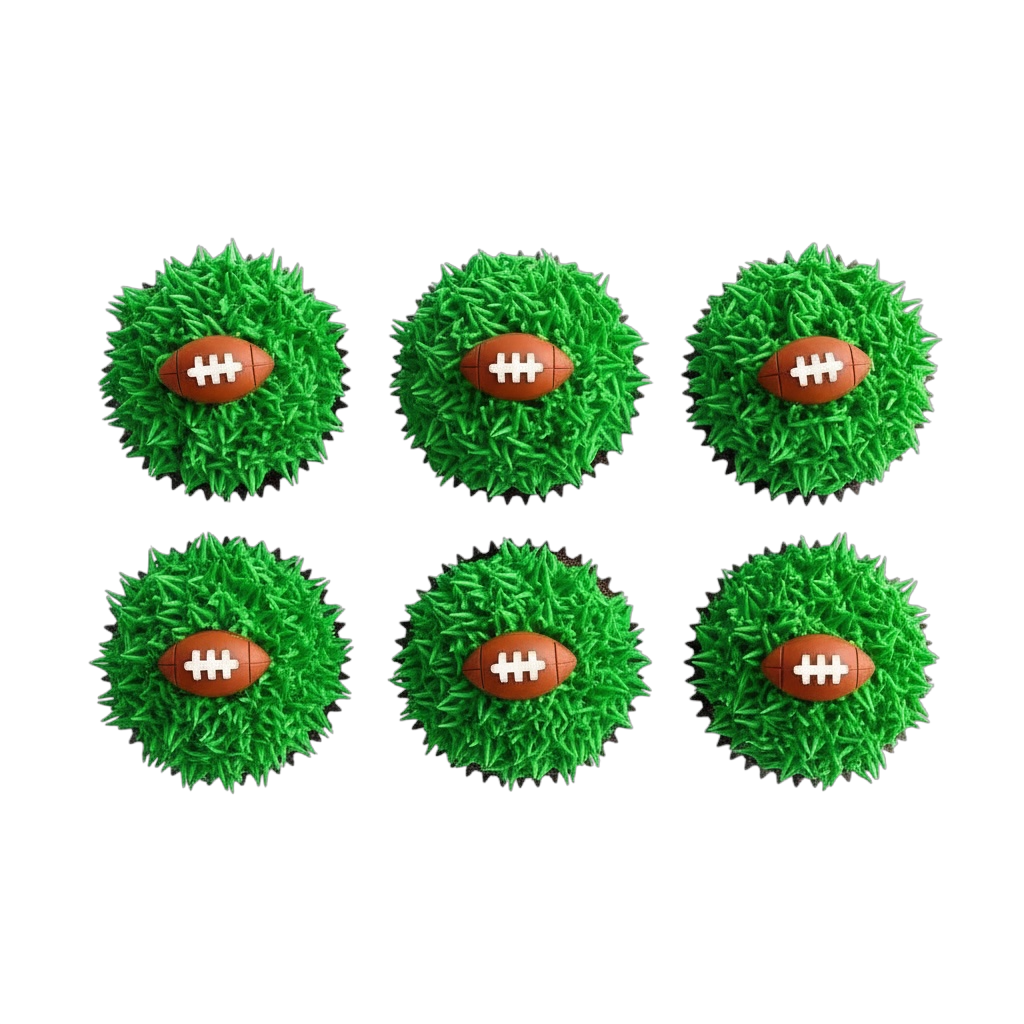 Football in the Grass Cupcakes