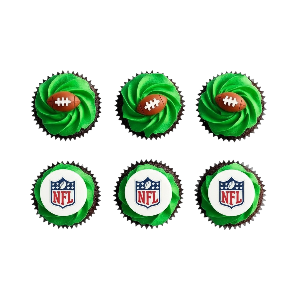 NFL Logo Football Cupcakes